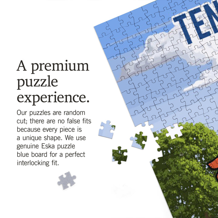 Tennessee, Signpost, Orchard, Jigsaw Puzzle Puzzle Lantern Press 