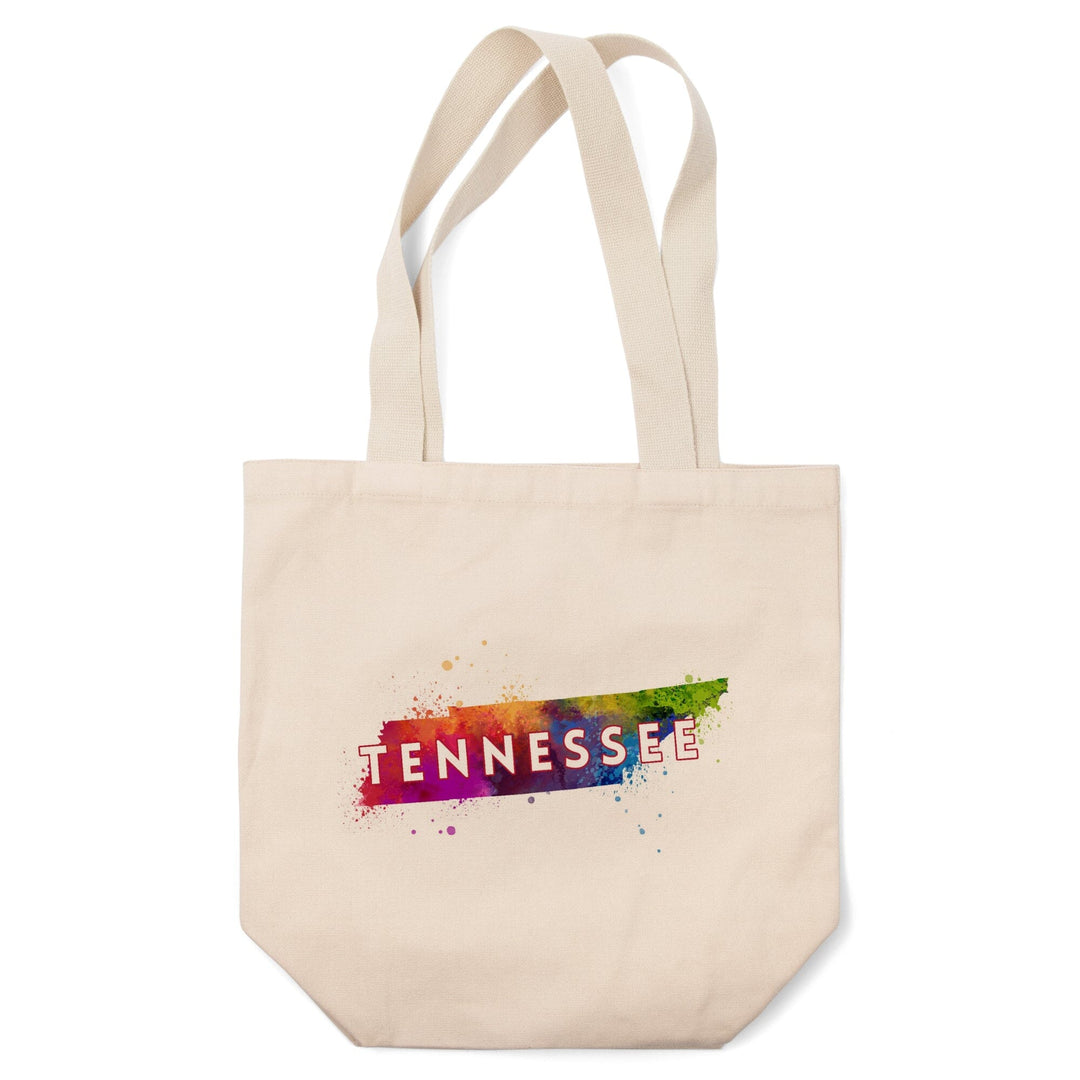 Tennessee, State Abstract Watercolor, Contour, Lantern Press Artwork, Tote Bag Totes Lantern Press 