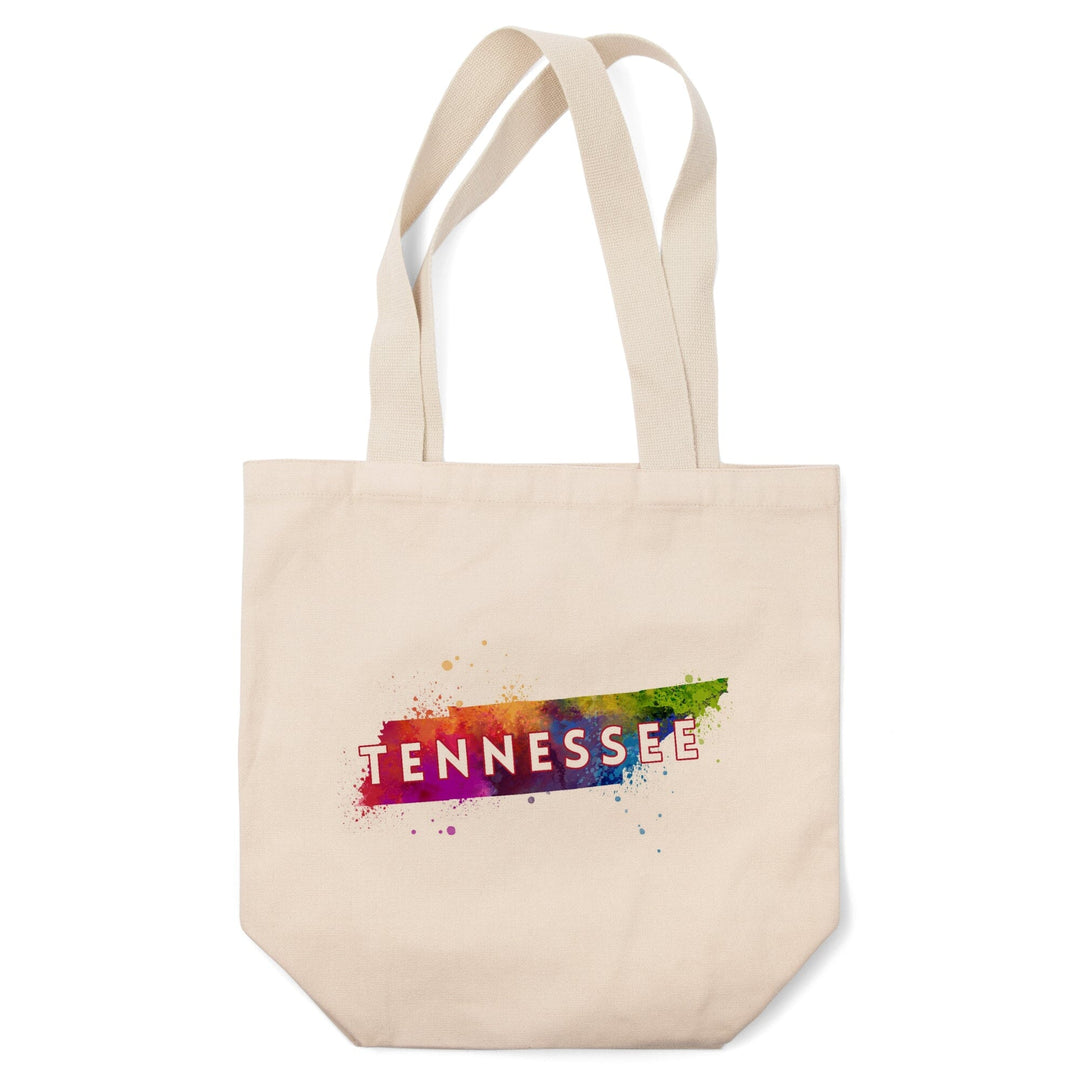 Tennessee, State Abstract Watercolor,, Tote Bag Totes Lantern Press 