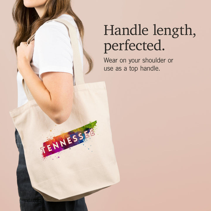 Tennessee, State Abstract Watercolor,, Tote Bag Totes Lantern Press 