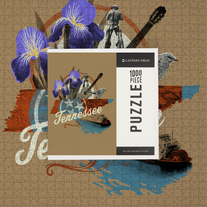 Tennessee, State Photomontage, State Series, Jigsaw Puzzle Puzzle Lantern Press 