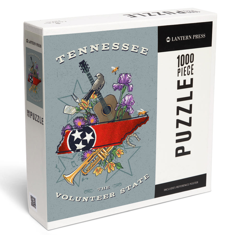 Tennessee, State Treasure Trove, State Series, Jigsaw Puzzle Puzzle Lantern Press 