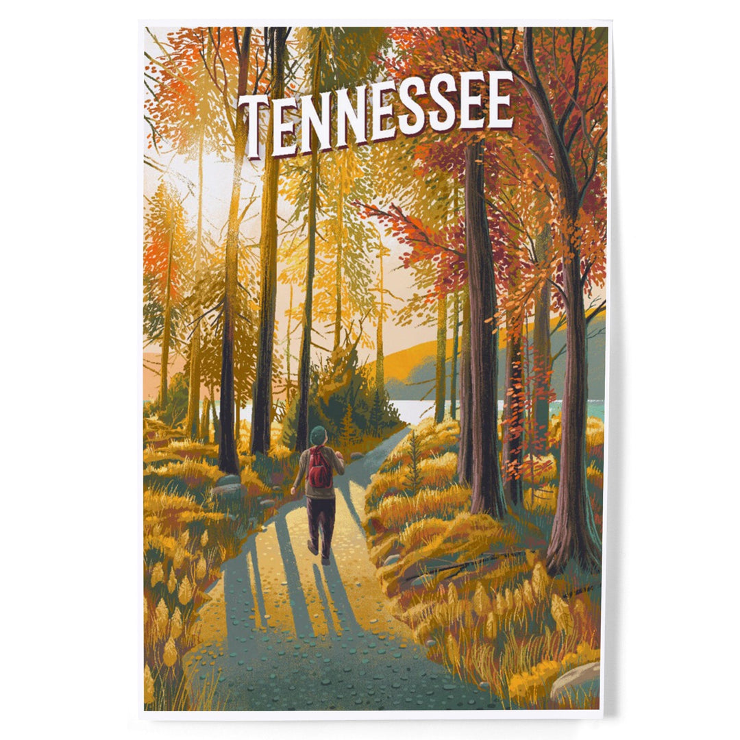 Tennessee, Walk in the Woods, Day Hike, Art & Giclee Prints Art Lantern Press 