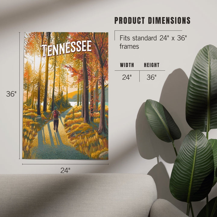 Tennessee, Walk in the Woods, Day Hike, Art & Giclee Prints Art Lantern Press 