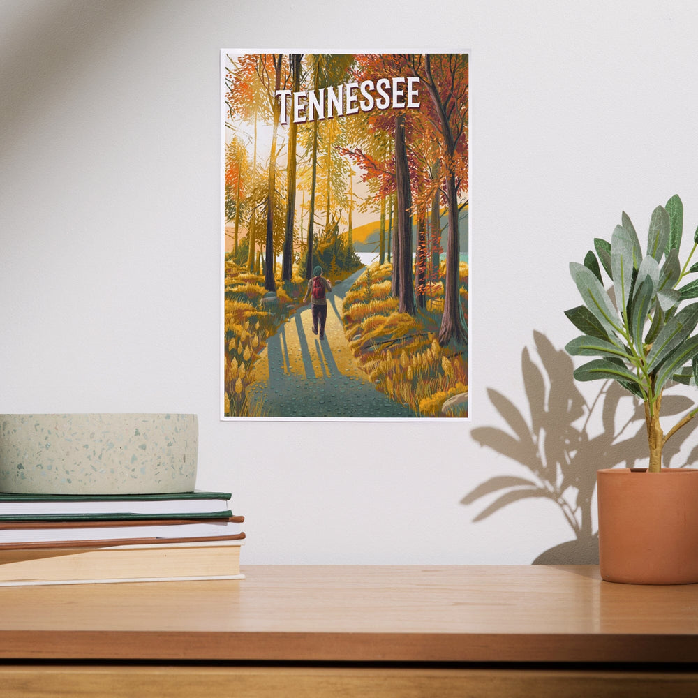 Tennessee, Walk in the Woods, Day Hike, Art & Giclee Prints Art Lantern Press 