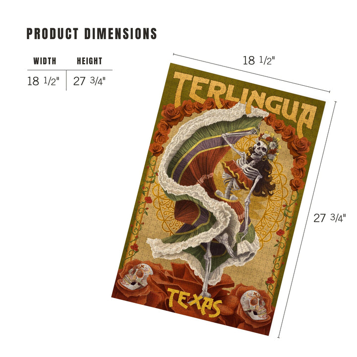 Terlingua, Texas, Day of the Dead Skeleton Dancing, Jigsaw Puzzle Puzzle Lantern Press 