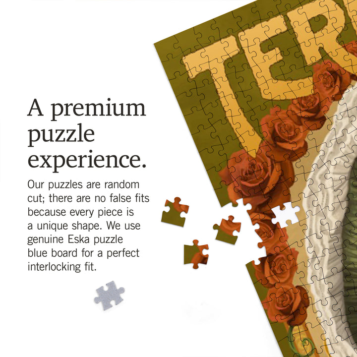 Terlingua, Texas, Day of the Dead Skeleton Dancing, Jigsaw Puzzle Puzzle Lantern Press 