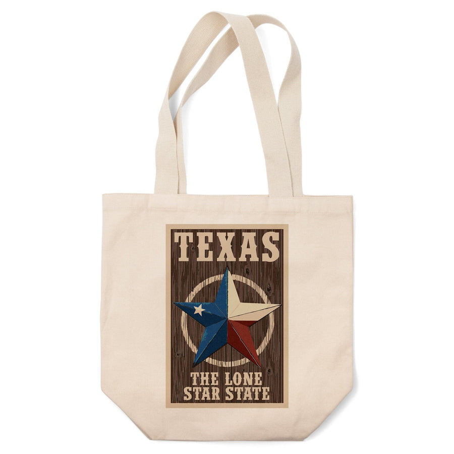 Texas, Barn Star Letterpress, Lantern Press Artwork, Tote Bag Totes Lantern Press 