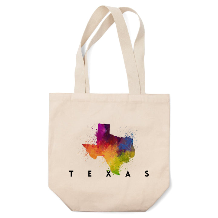 Texas, State Abstract Watercolor, Lantern Press Artwork, Tote Bag Totes Lantern Press 