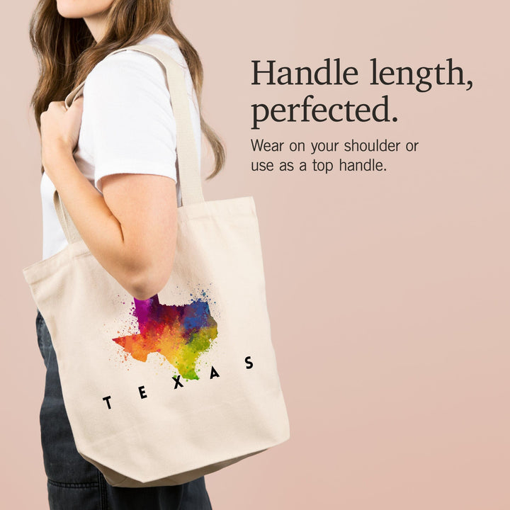 Texas, State Abstract Watercolor, Tote Bag Totes Lantern Press 
