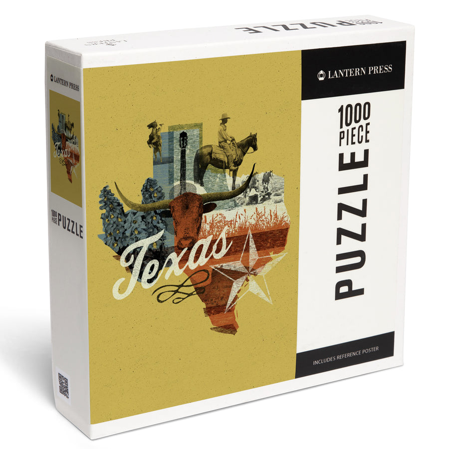 Texas, State Photomontage, State Series, Jigsaw Puzzle Puzzle Lantern Press 