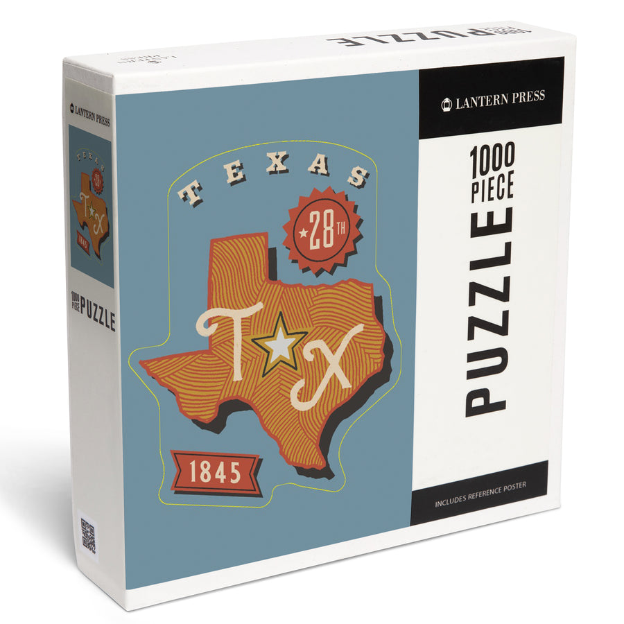 Texas, Statehood, State Series, Jigsaw Puzzle Puzzle Lantern Press 