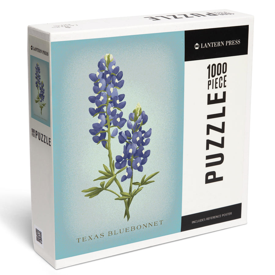 Texas, Vintage Flora, State Series, Blue Bonnet, Jigsaw Puzzle Puzzle Lantern Press 