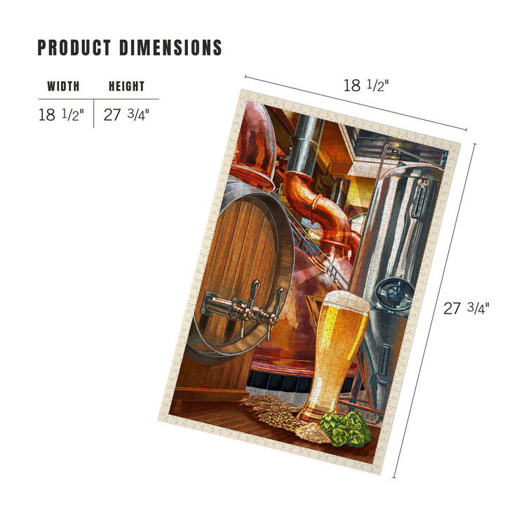 The Art of Beer, Brewery Scene, Jigsaw Puzzle Puzzle Lantern Press 