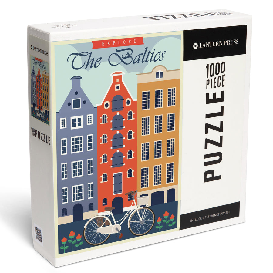 The Baltics, Vector, Jigsaw Puzzle Puzzle Lantern Press 