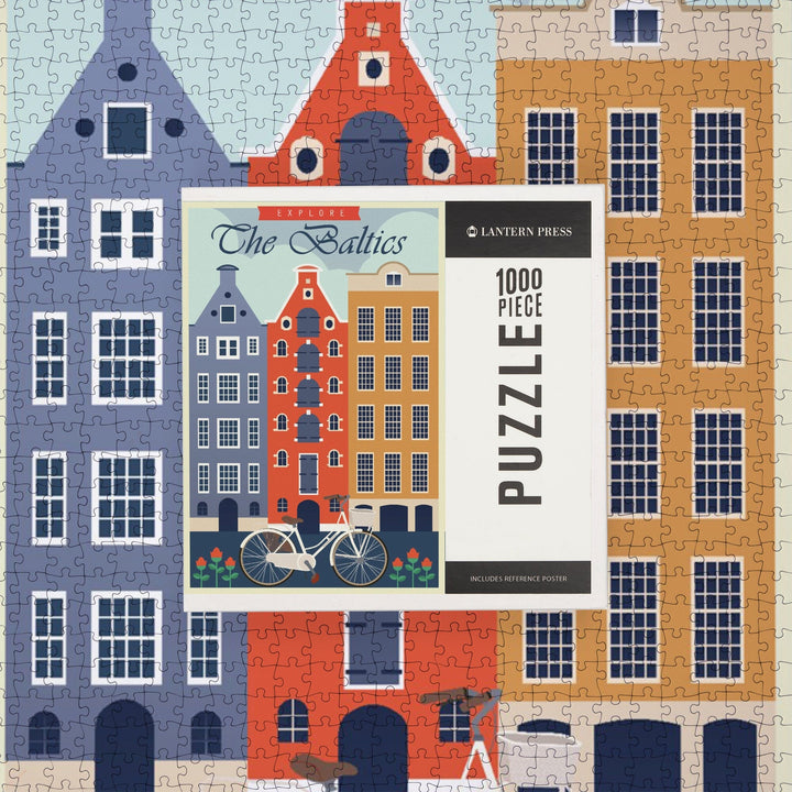 The Baltics, Vector, Jigsaw Puzzle Puzzle Lantern Press 