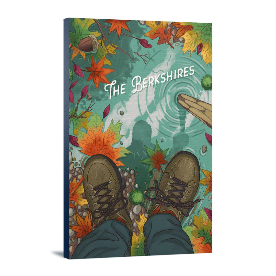 The Berkshires, Embrace the Elements, Hiking, Fall Colors, Stretched Canvas Canvas Lantern Press 