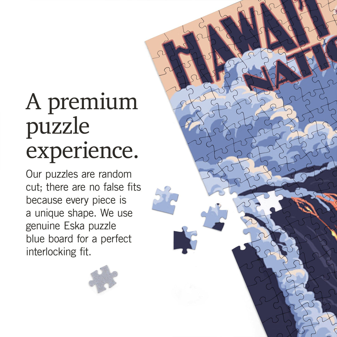 The Big Island, Hawaii, Lava Flow Scene, Jigsaw Puzzle Puzzle Lantern Press 