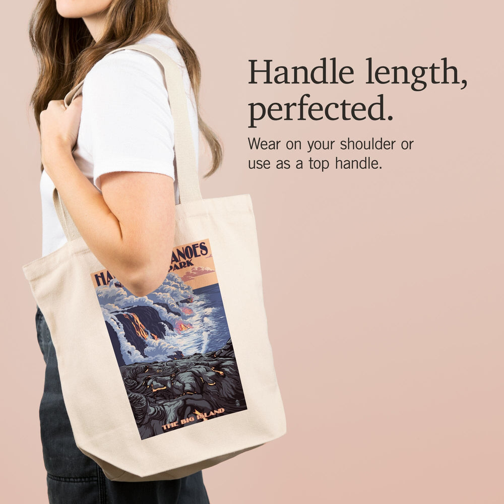 The Big Island, Hawaii, Lava Flow Scene, Tote Bag Totes Lantern Press 