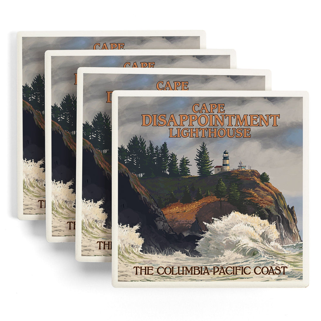 The Columbia-Pacific Coast, Washington, Cape Disappointment Lighthouse, Coasters Coasters Lantern Press 