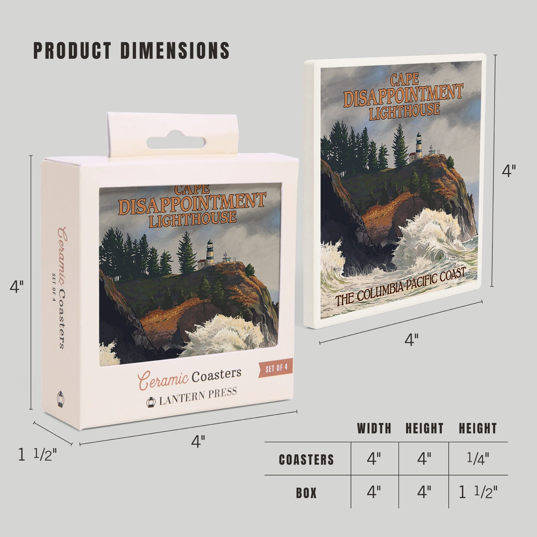 The Columbia-Pacific Coast, Washington, Cape Disappointment Lighthouse, Coasters Coasters Lantern Press 