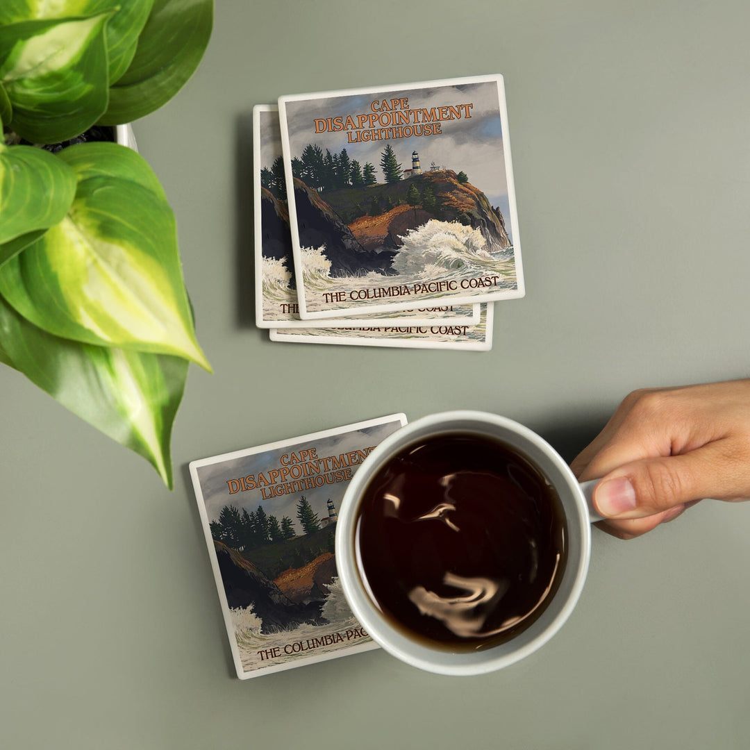 The Columbia-Pacific Coast, Washington, Cape Disappointment Lighthouse, Coasters Coasters Lantern Press 