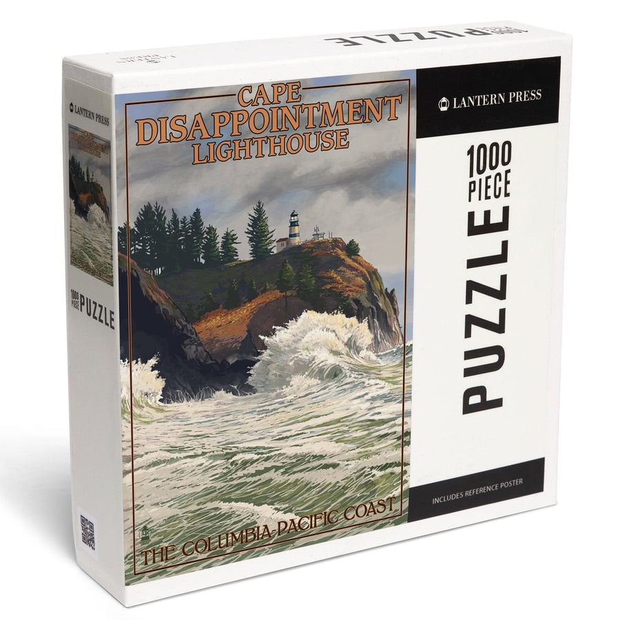 The Columbia-Pacific Coast, Washington, Cape Disappointment Lighthouse, Jigsaw Puzzle Puzzle Lantern Press 