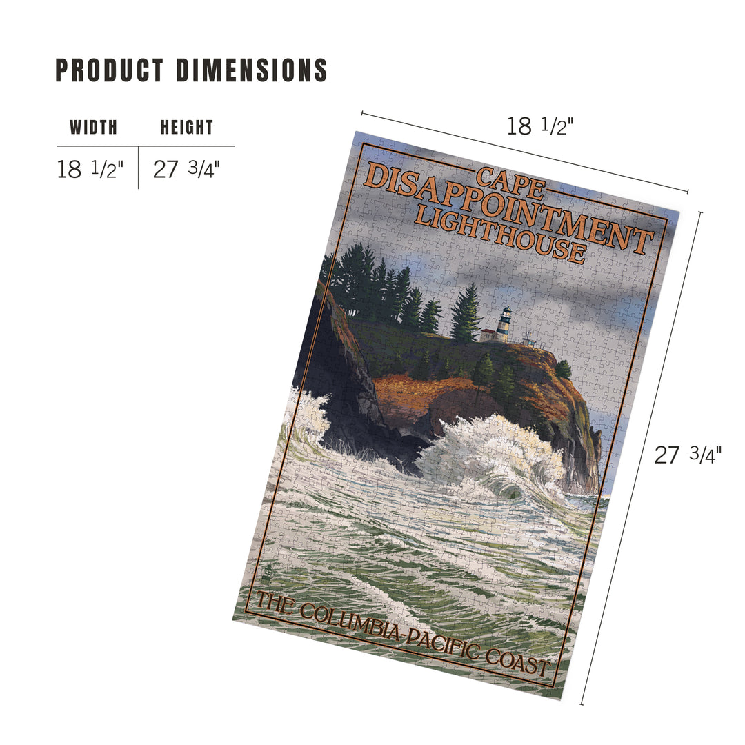 The Columbia-Pacific Coast, Washington, Cape Disappointment Lighthouse, Jigsaw Puzzle Puzzle Lantern Press 