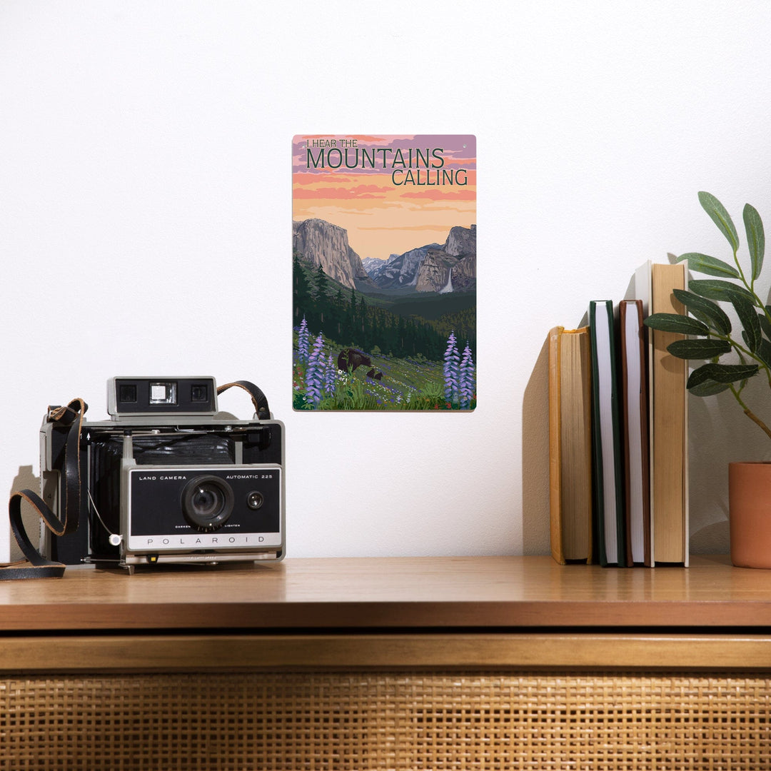 The Mountains Calling, National Park WPA Sentiment, Metal Signs Metal Lantern Press 