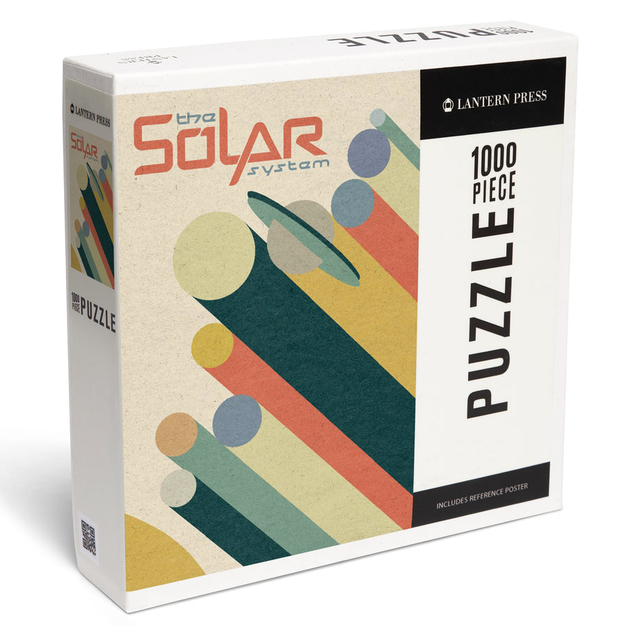 The Solar System, Vintage Planet Poster, Jigsaw Puzzle Puzzle Lantern Press 