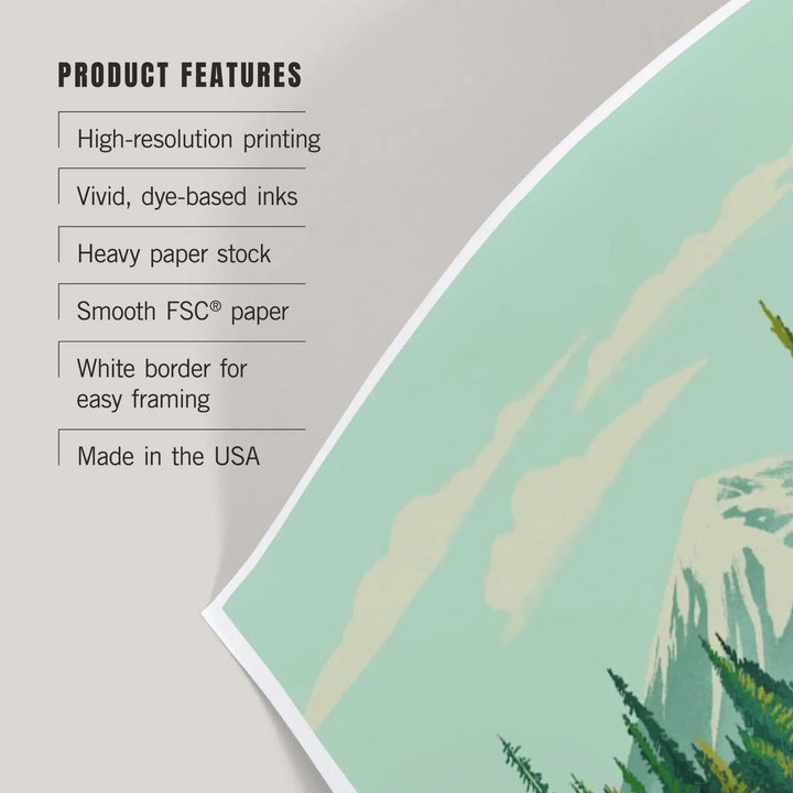 The Wenatchee River, Quiet Explorer, Boating, Mountain, Art & Giclee Prints Art Lantern Press 