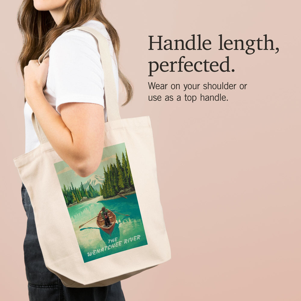The Wenatchee River, Quiet Explorer, Boating, Mountain, Tote Bag Totes Lantern Press 