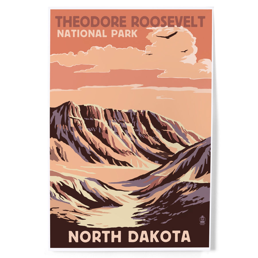 Theodore Roosevelt National Park, North Dakota, Buttes, Art & Giclee Prints Art Lantern Press 