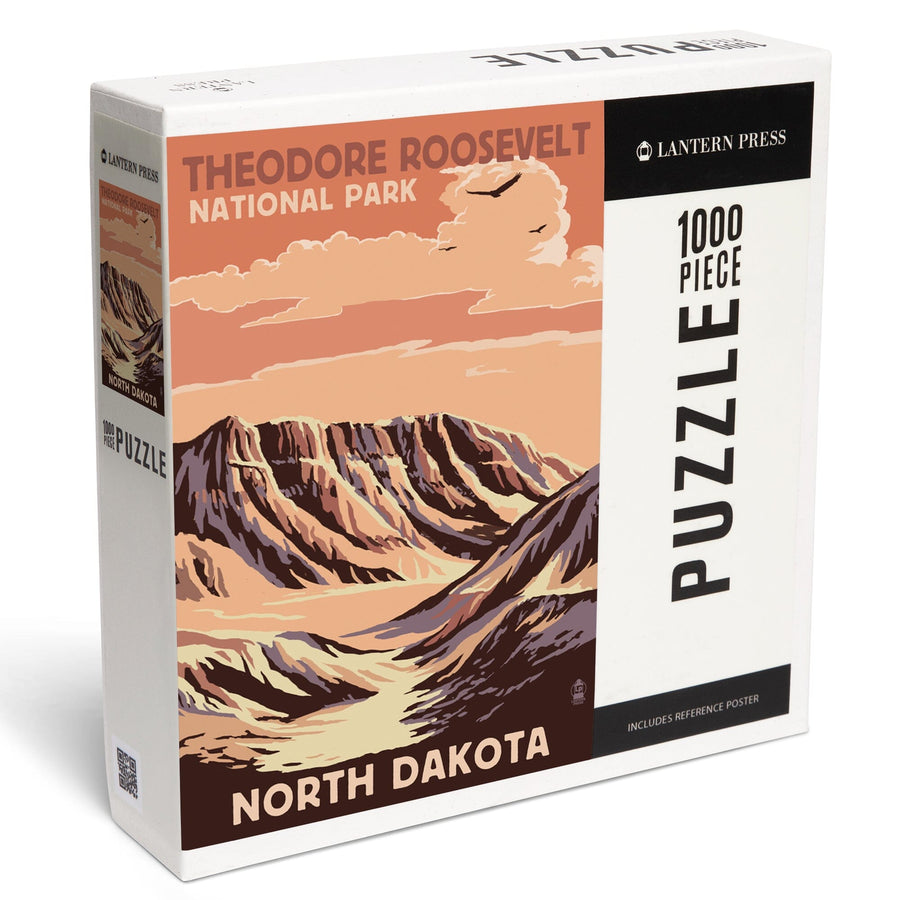 Theodore Roosevelt National Park, North Dakota, Buttes, Jigsaw Puzzle Puzzle Lantern Press 