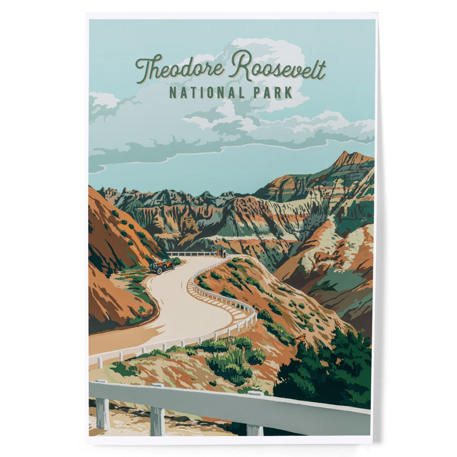 Theodore Roosevelt National Park, North Dakota, Painterly National Park Series, Art & Giclee Prints Art Lantern Press 