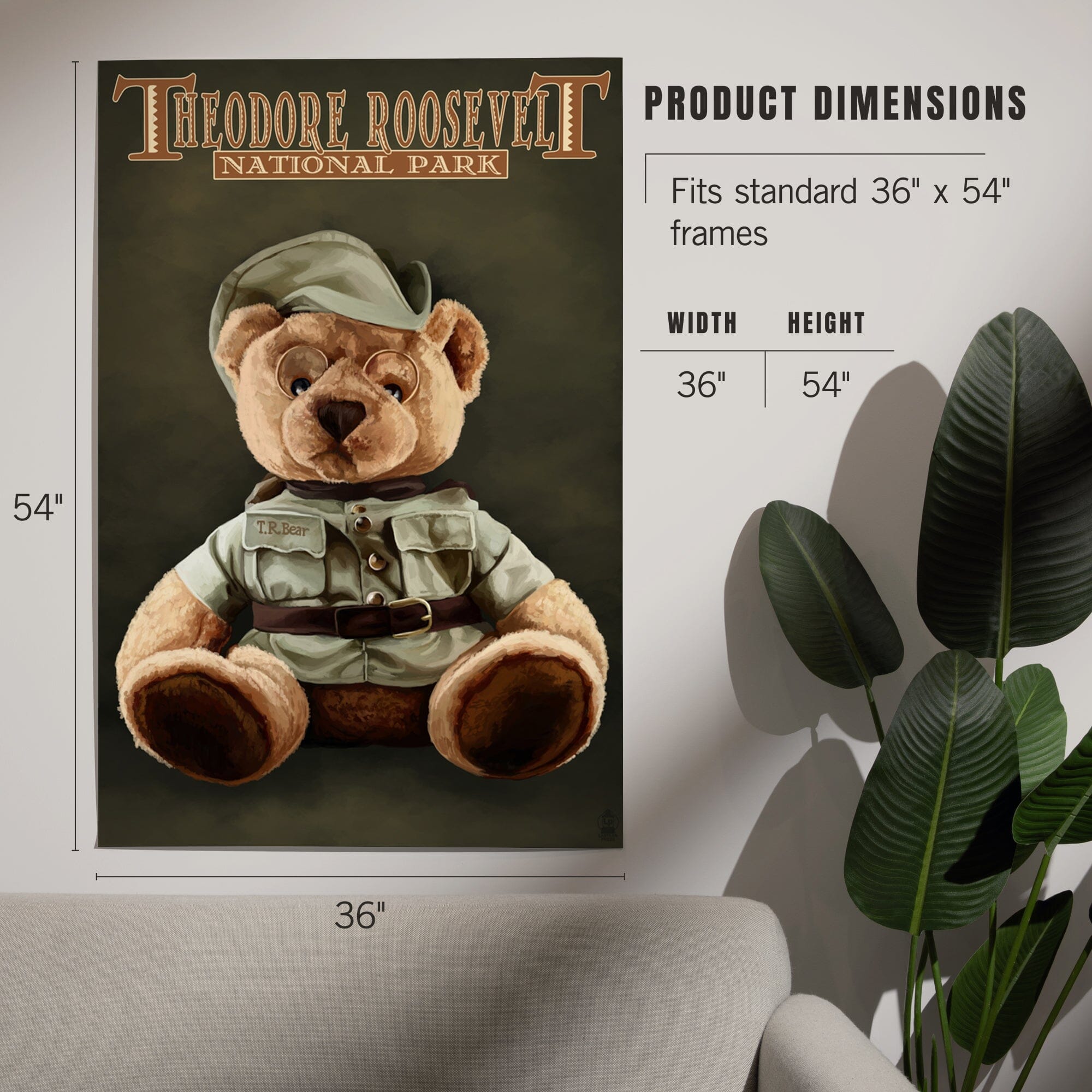 Theodore Roosevelt National Park Teddy Bear Art Giclee Prints