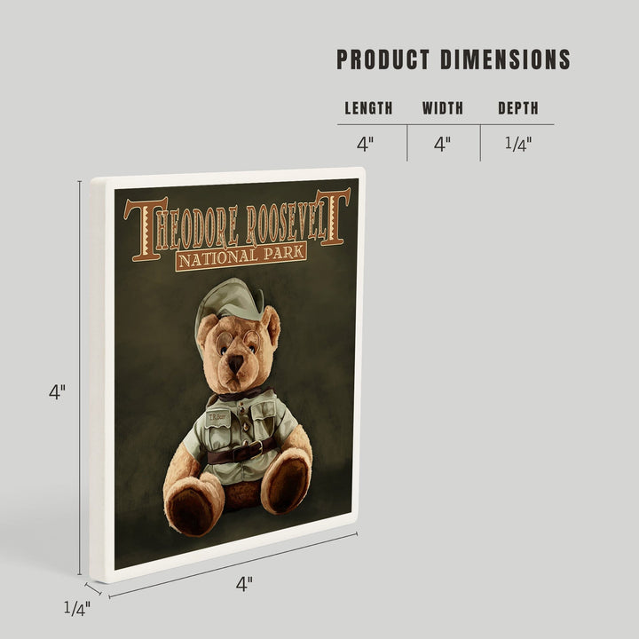 Theodore Roosevelt National Park, Teddy Bear, Coasters Coasters Lantern Press 