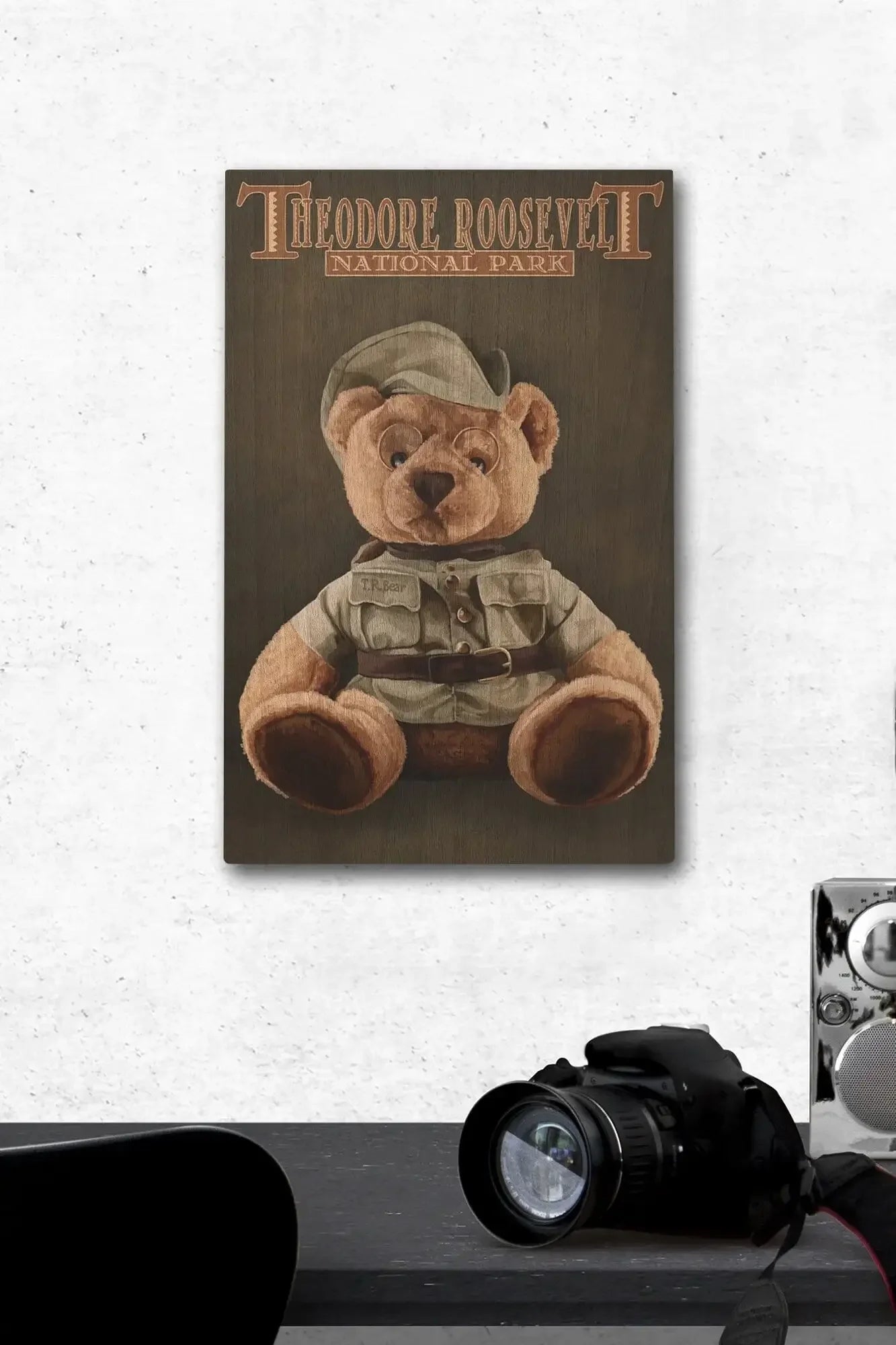 Theodore Roosevelt National Park, Teddy Bear, Lantern Press Artwork, W