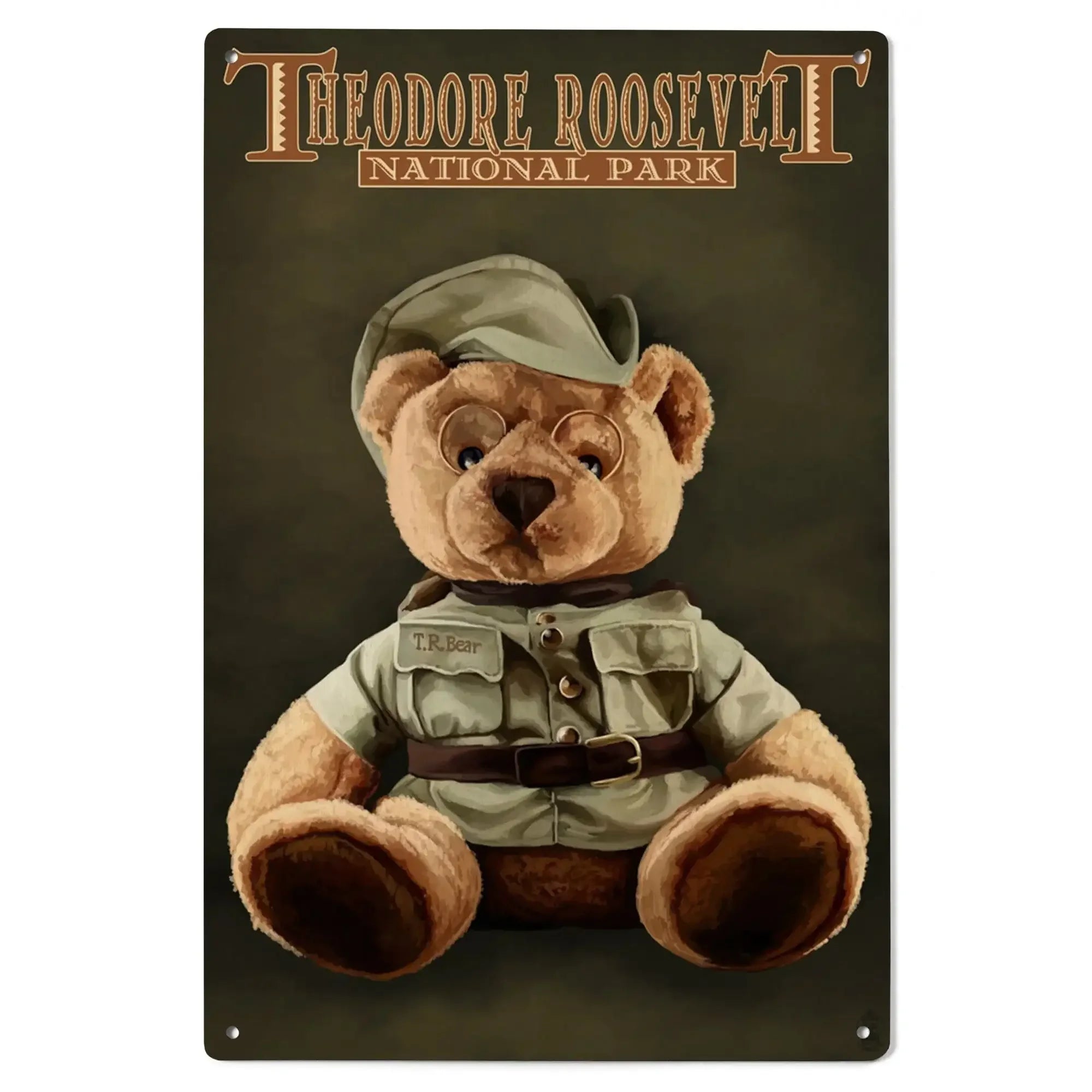 Theodore Roosevelt National Park, Teddy Bear, Lantern Press Artwork, W
