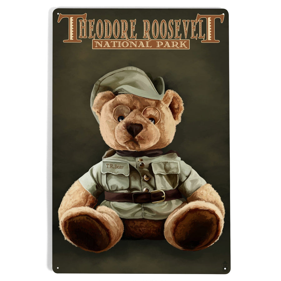 Theodore Roosevelt National Park, Teddy Bear, Metal Signs Metal Lantern Press 