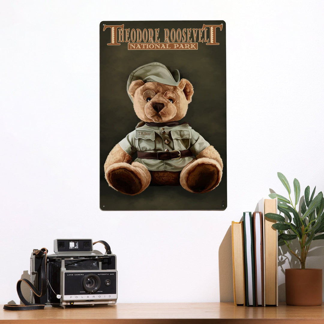 Theodore Roosevelt National Park, Teddy Bear, Metal Signs Metal Lantern Press 