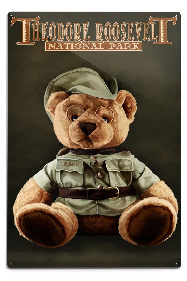 Theodore Roosevelt National Park, Teddy Bear, Metal Signs Metal Lantern Press 6 x 9 Metal Sign 