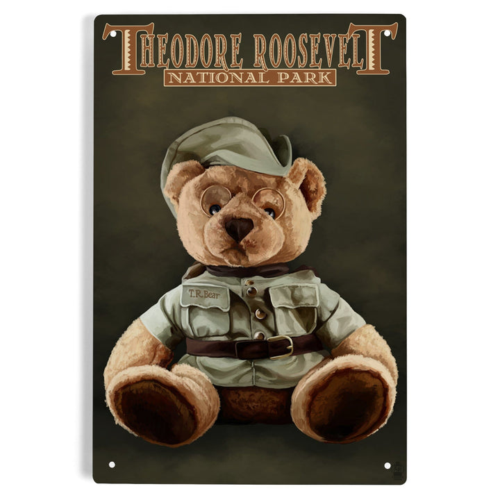 Theodore Roosevelt National Park, Teddy Bear, Metal Signs Metal Lantern Press 