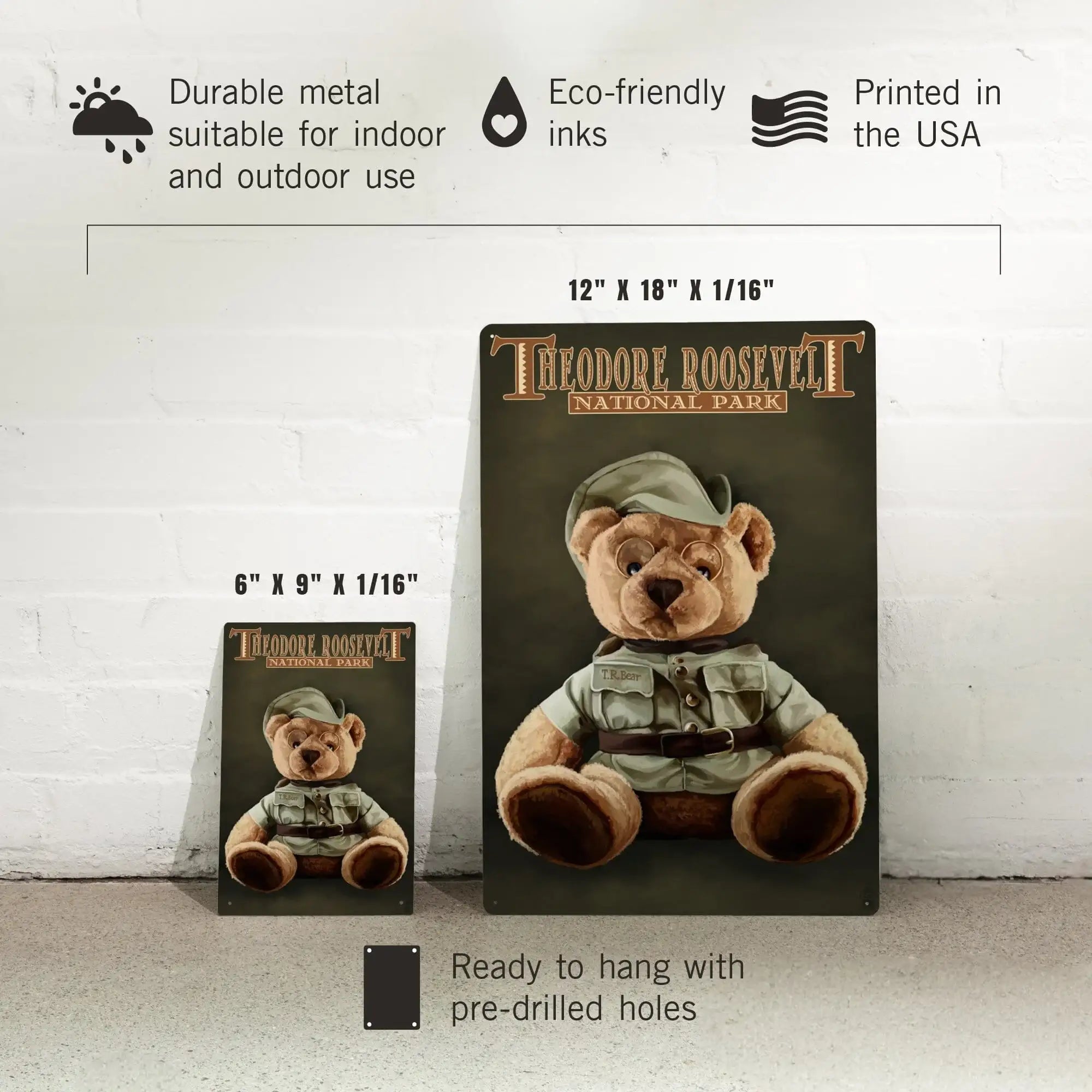 Theodore Roosevelt National Park, Teddy Bear metal signs – Lantern