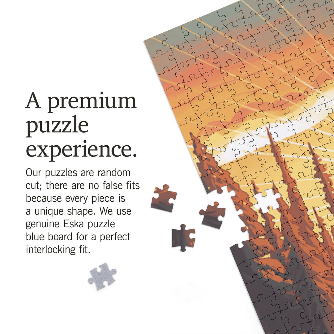 This is Living, Fly Fishing with Mountain, Jigsaw Puzzle Puzzle Lantern Press 