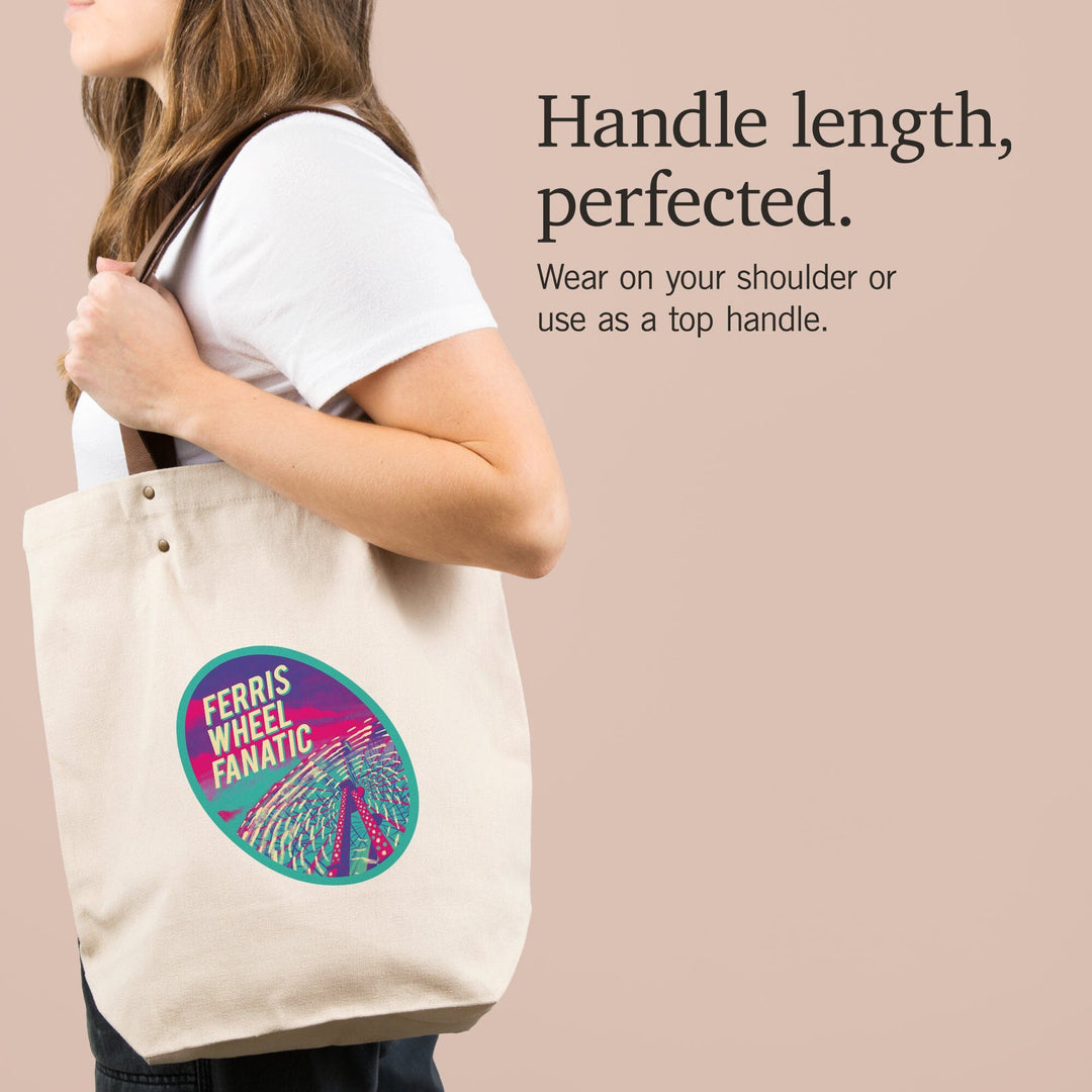 Thrill Champ Collection, Ferris Wheel Fanatic, Contour, Accessory Go Bag Totes Lantern Press 