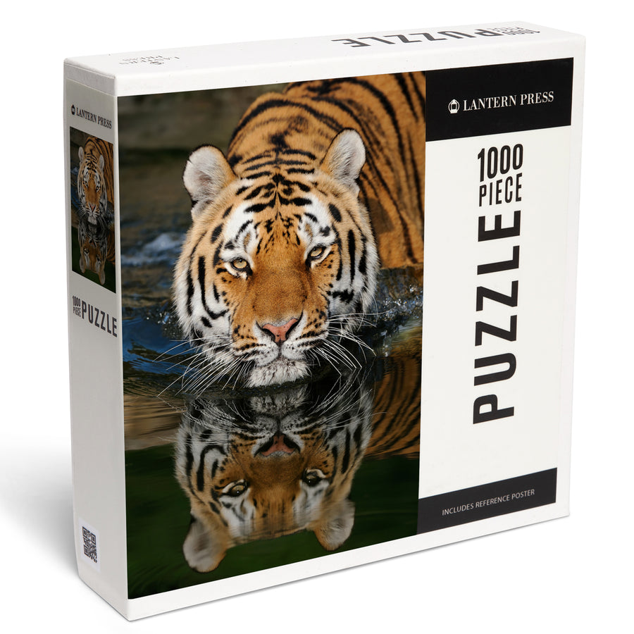 Tiger Reflection, Jigsaw Puzzle Puzzle Lantern Press 