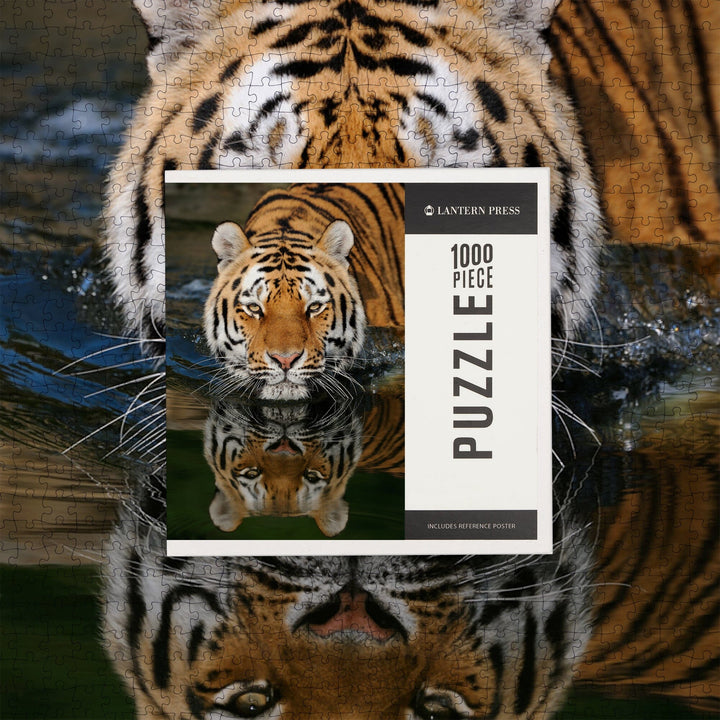 Tiger Reflection, Jigsaw Puzzle Puzzle Lantern Press 