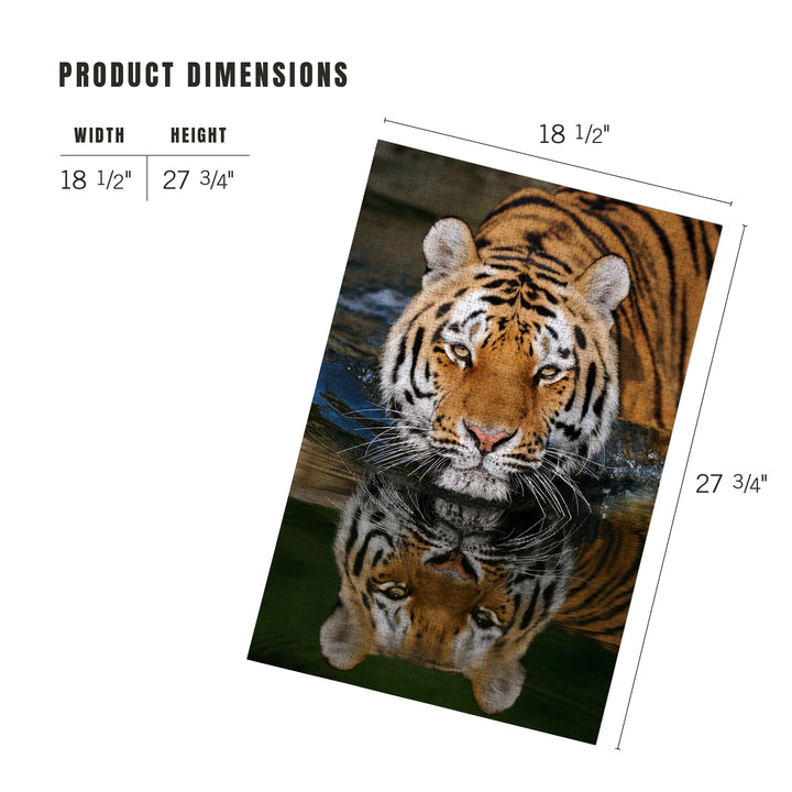 Tiger Reflection, Jigsaw Puzzle Puzzle Lantern Press 