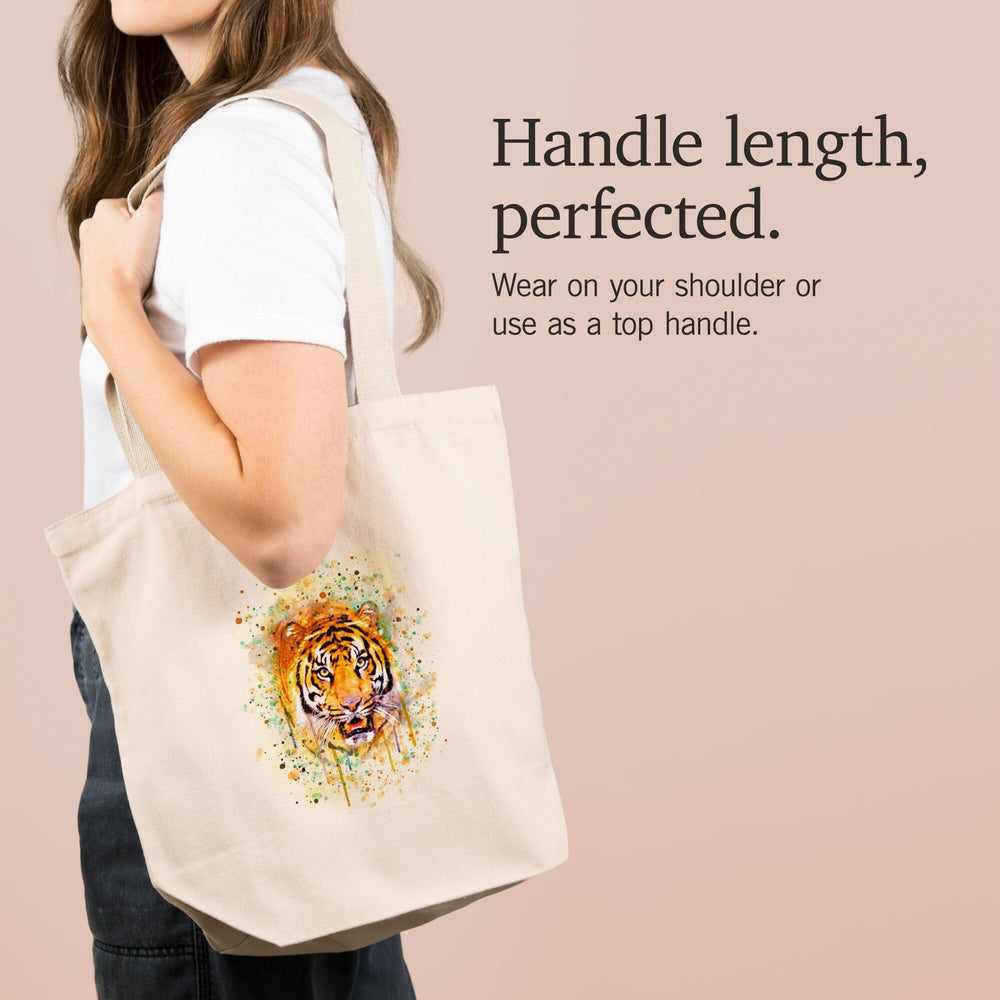 Tiger, Watercolor, Tote Bag Totes Lantern Press 